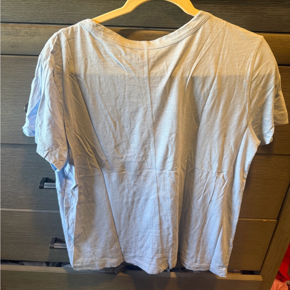 LOFT Soft Blue Casual Top Size large - Picture 4 of 4